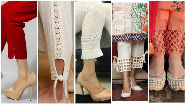 Buy FASHION FILTER Womens Regular Fit Cotton Pants with Cross Pearls Indian  Pakistani Pant Bollywood Style White at